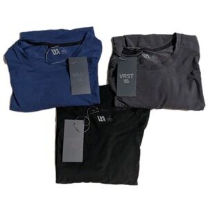 VRST Mens Performance Tee Lot Size L NWT 3 Pack Stretch Workout Shirts